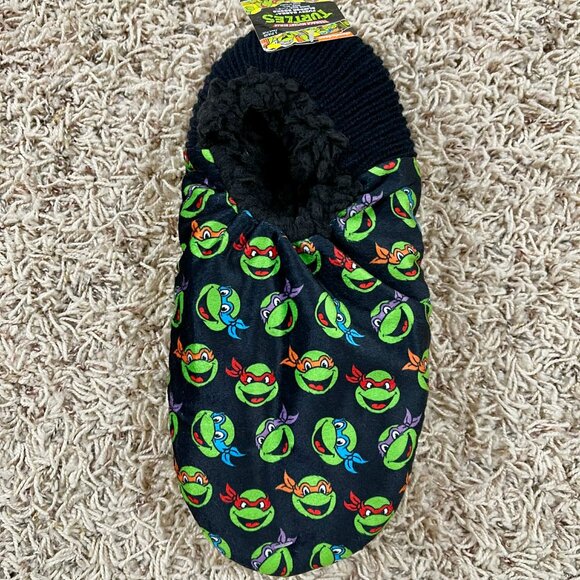 Teenage Mutant Ninja Turtles Fuzzy Babba Slipper Socks 1-Pair, Men’s M/L 7.5-9.5 - Picture 1 of 7